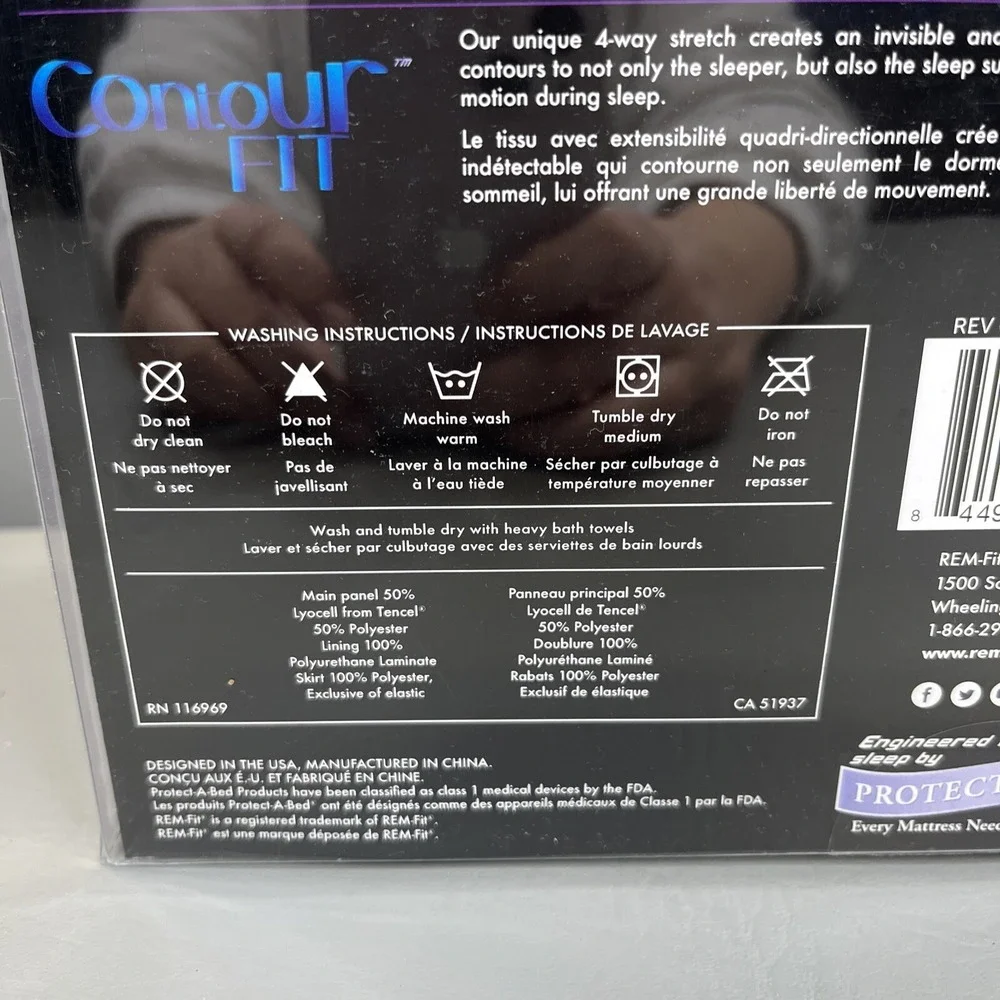 Rem Fit 400 Series Waterproof Fitted Sheet Full Size